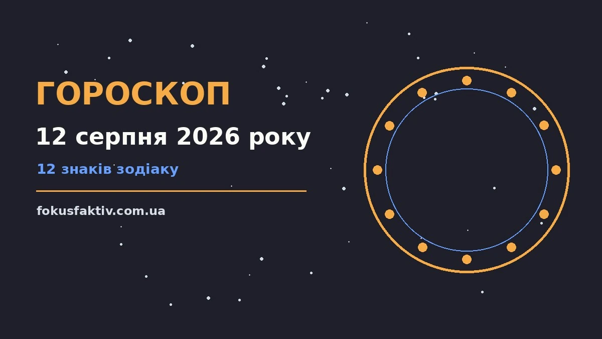 Гороскоп на 12 серпня 2026 року: ключові моменти дня про настрій, справи та гроші