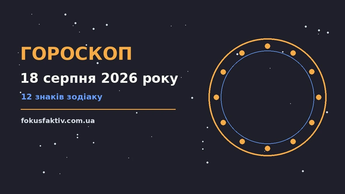 Гороскоп на 18 серпня 2026 року: ключові моменти дня про настрій, справи та гроші
