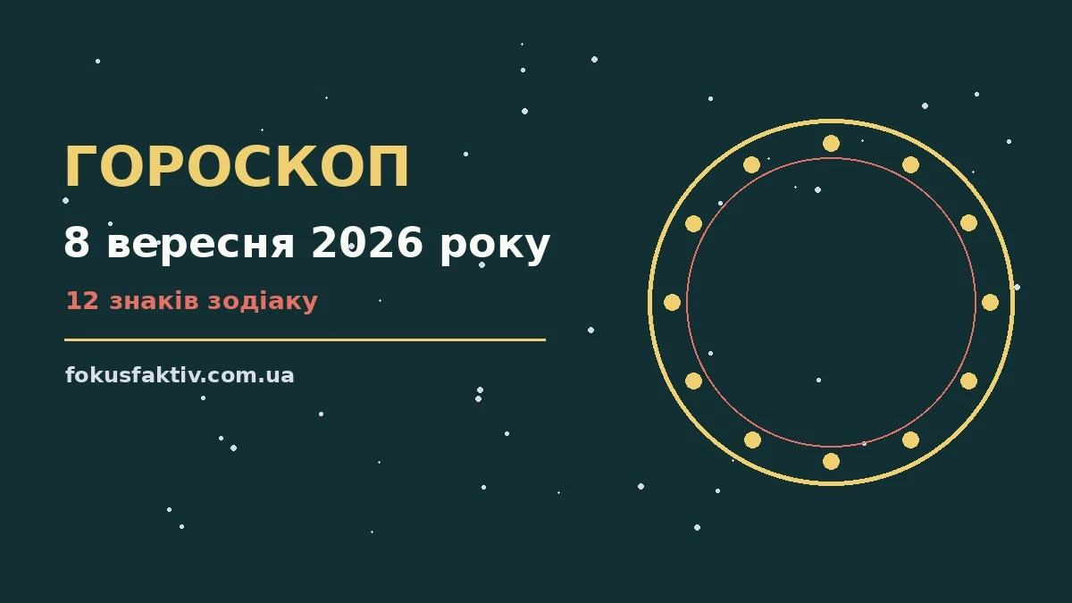 Гороскоп на 8 вересня 2026 року: ключові моменти дня про настрій, справи та гроші